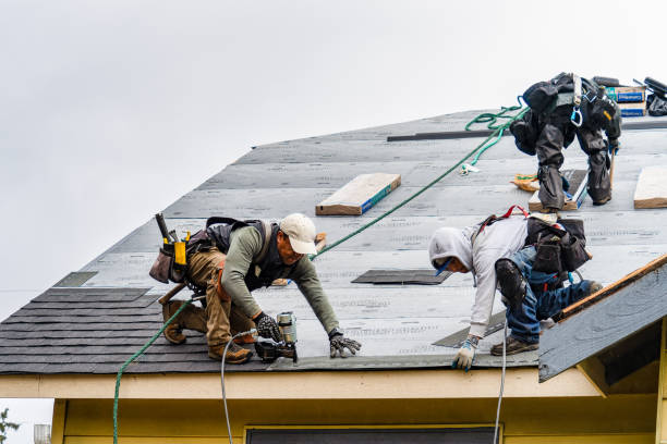 Professional Roofing technician working in Columbiaville, MI